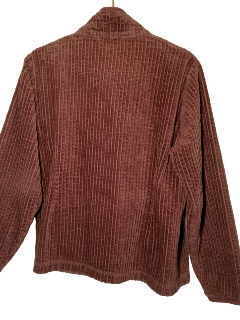 Woolrich Jacket Women Large Wide Wale Corduroy Shacket Purple Gorpcore Zip Up - Picture 2 of 13